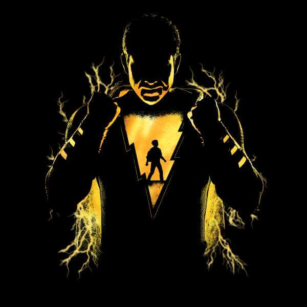 Shazam Lightning Silhouette Hoodie - Black 0