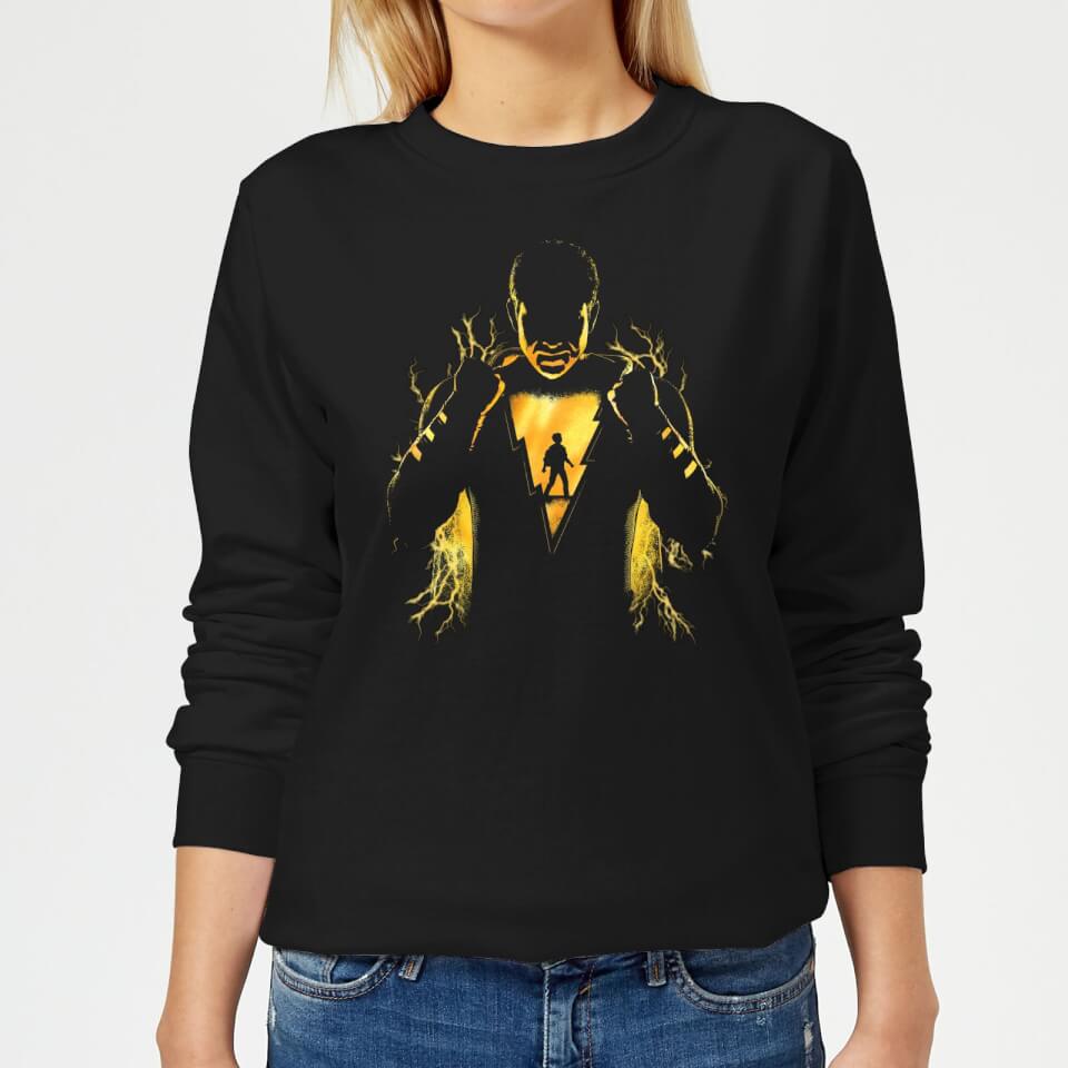 Shazam Lightning Silhouette Women's Sweatshirt - Black