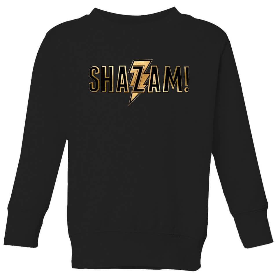 Shazam Gold Logo Kids' Sweatshirt - Black