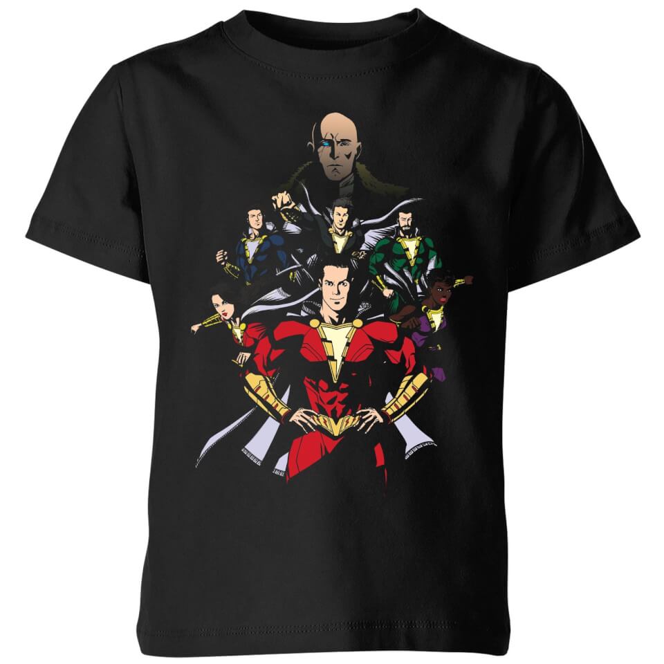 Shazam Team Up Kids' T-Shirt - Black