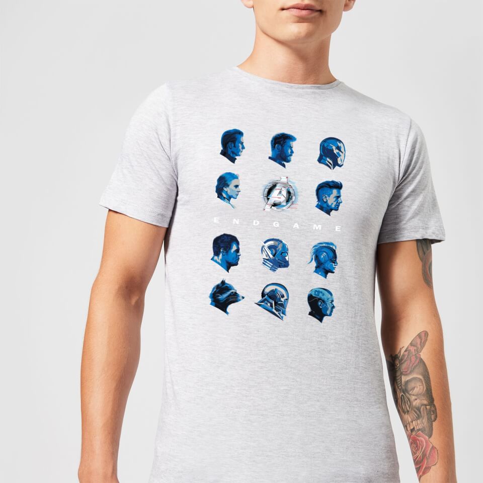 Avengers: Endgame Heads Men's T-Shirt - Grey