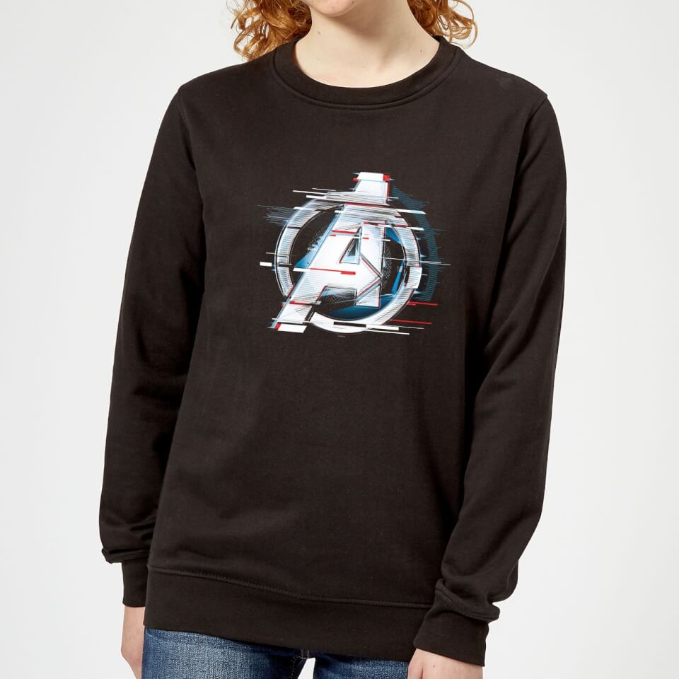 Avengers: Endgame White Logo Women's Sweatshirt - Black