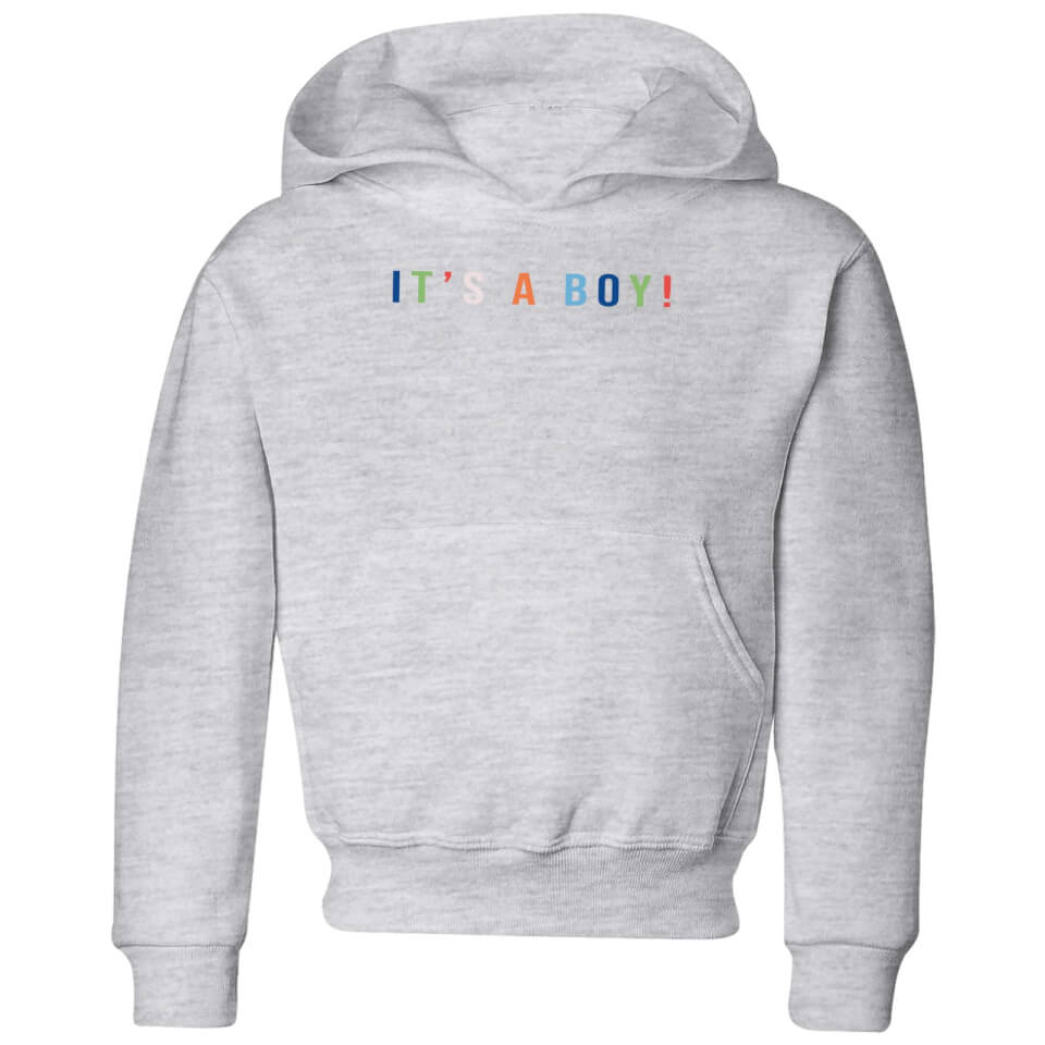 It's A Boy Kids' Hoodie - Grey