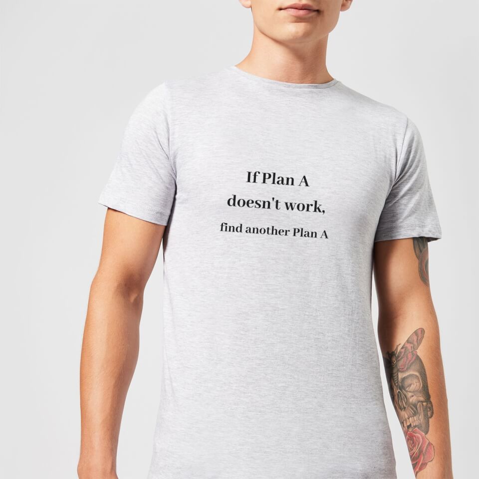 Lanre Retro If Plan A Doesn't Work Find Another Plan A Men's T-Shirt - Grey