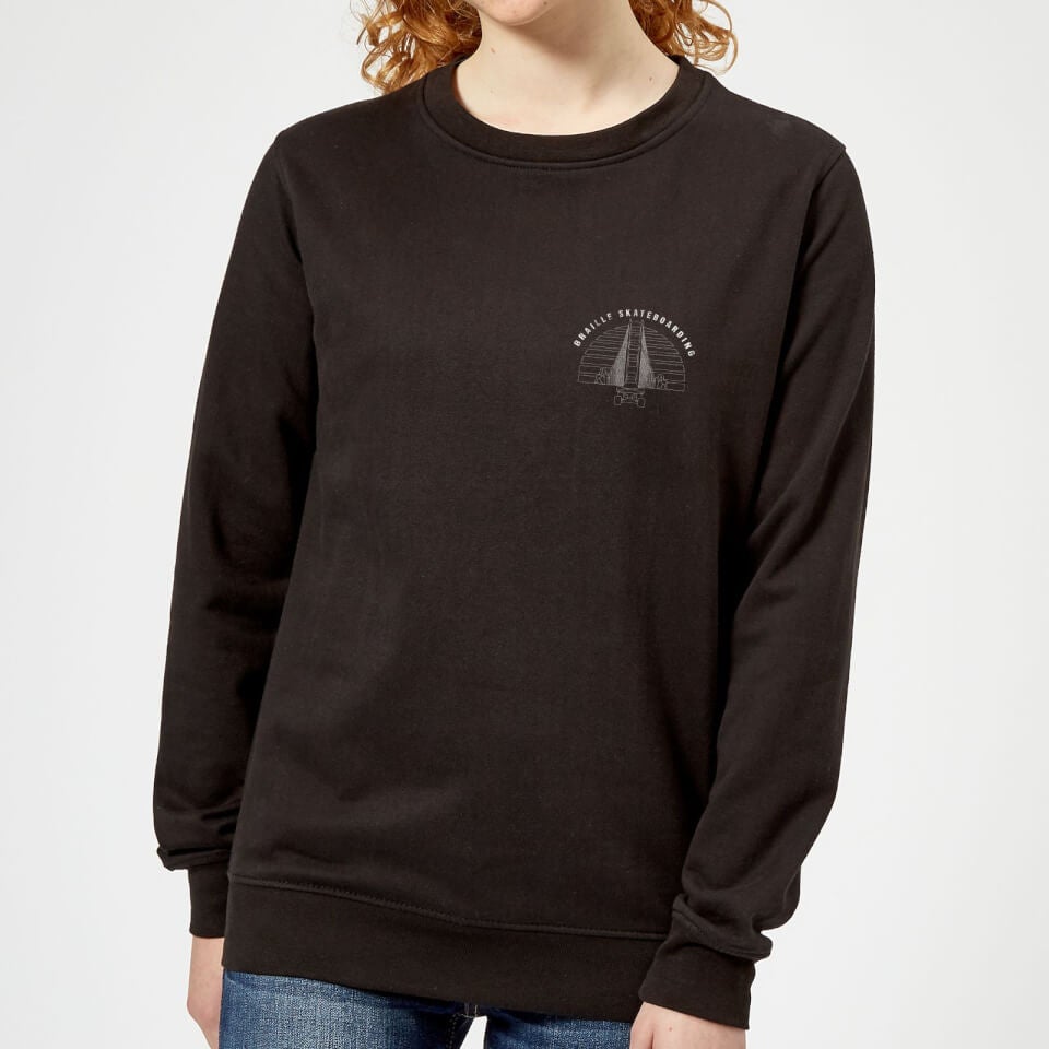 Braille Skateboarding Limited Edition Bridge Sunset Pocket Women's Sweatshirt - Black