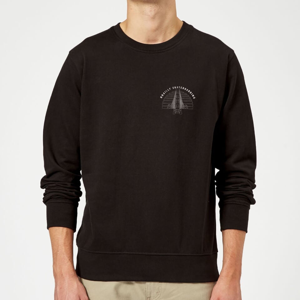 Braille Skateboarding Bridge Sunset Pocket Sweatshirt - Black