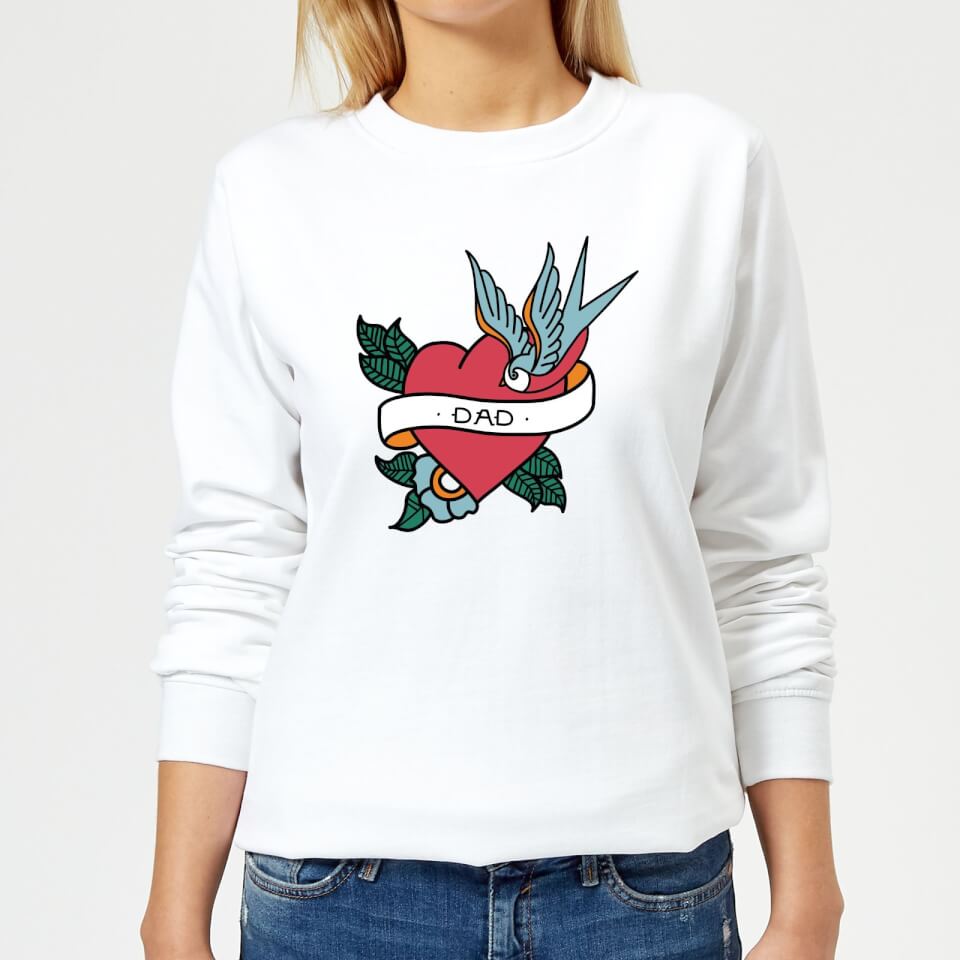 Dad Heart Women's Sweatshirt - White