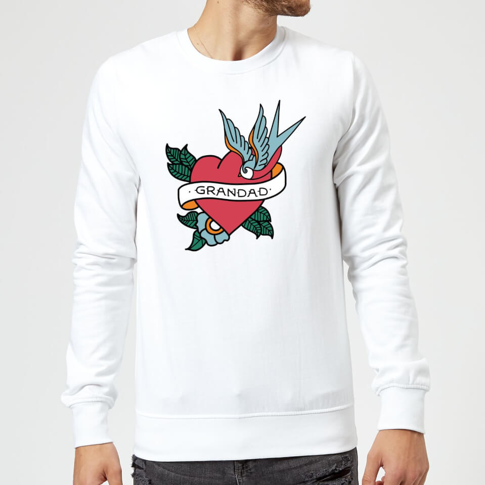 Grandad Heart Sweatshirt - White