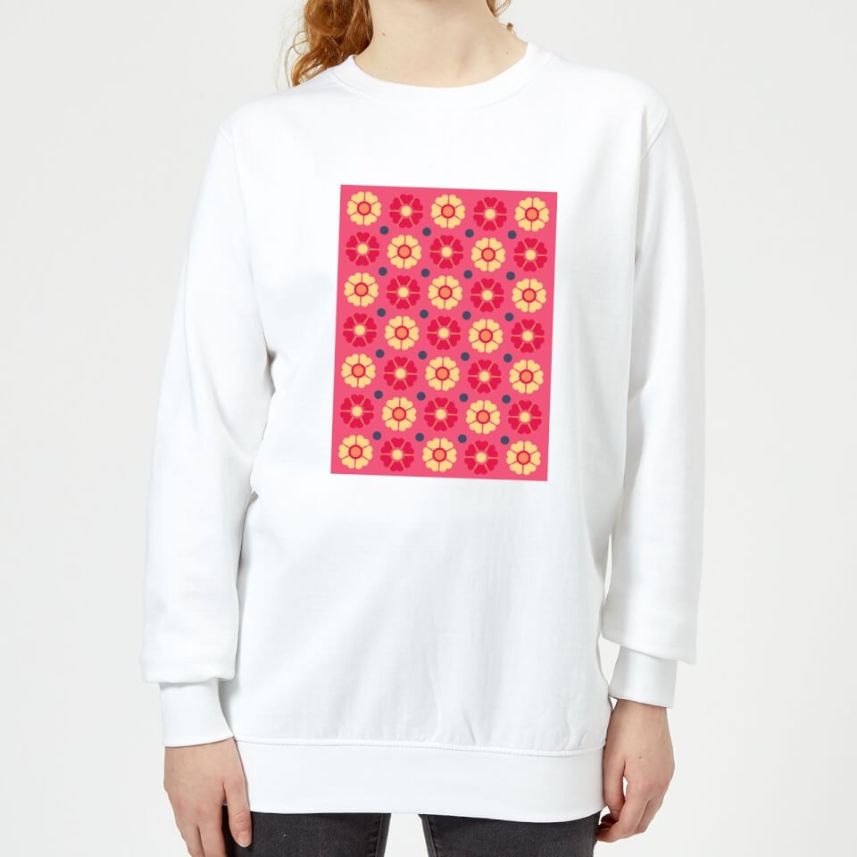 FLORAL PATTERN Women's Sweatshirt - White