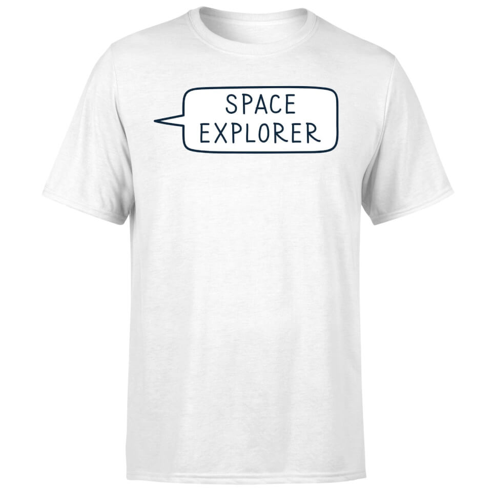 Space Explorer Men's T-Shirt - White 3