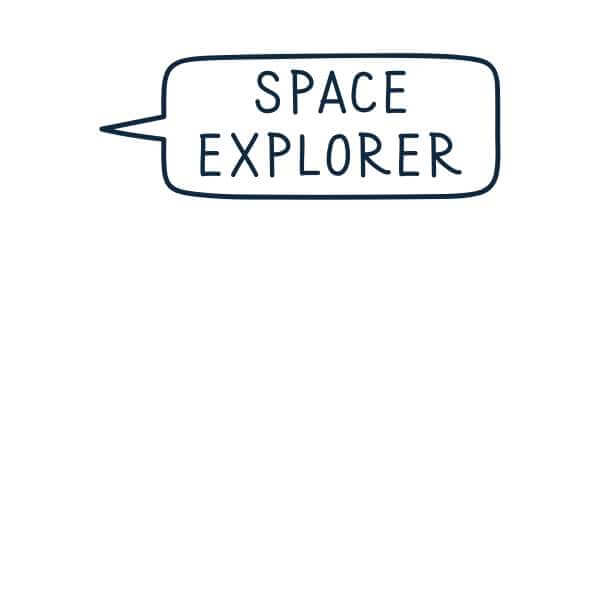 Space Explorer Men's T-Shirt - White 0