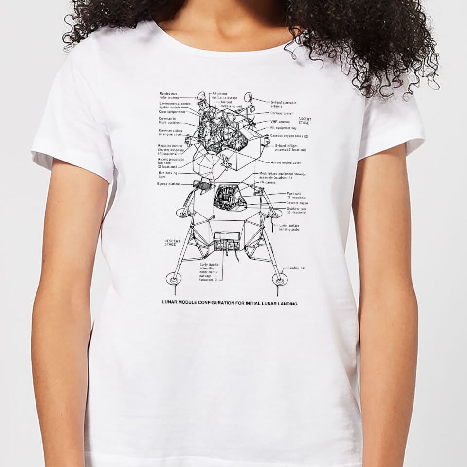 Lunar Schematic Women's T-Shirt - White