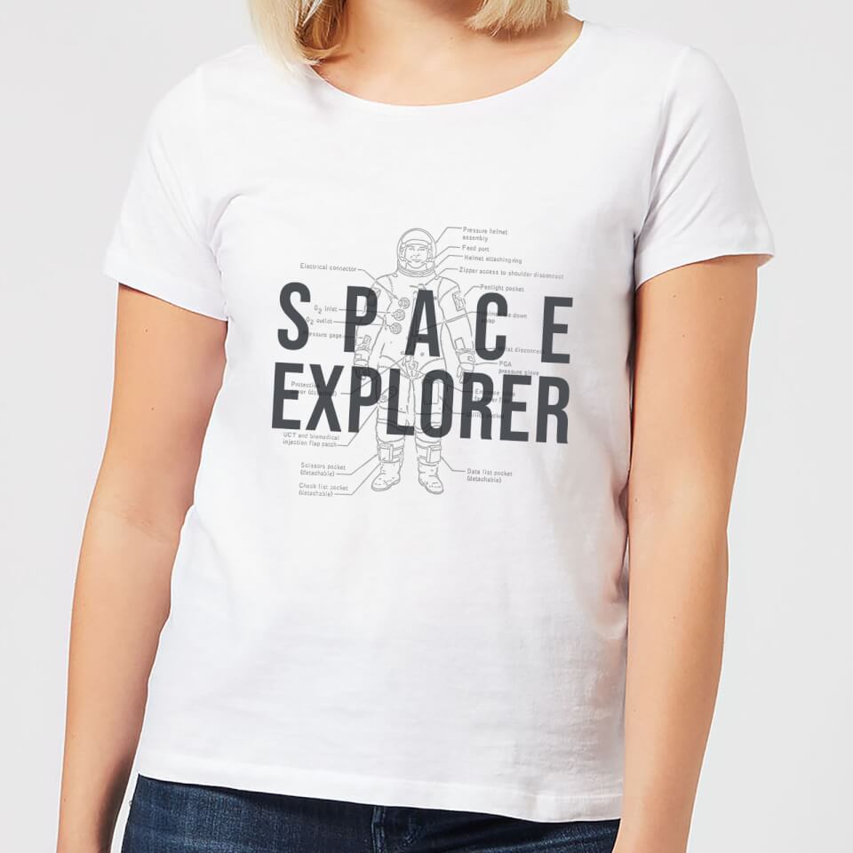 Space Explorer Schematic Women's T-Shirt - White
