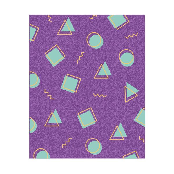 90's Circle Square Triangle Pattern Women's T-Shirt - White 0