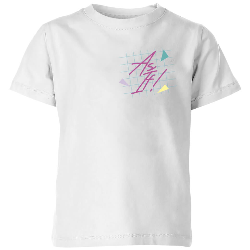 As If! Pocket Print Kids' T-Shirt - White