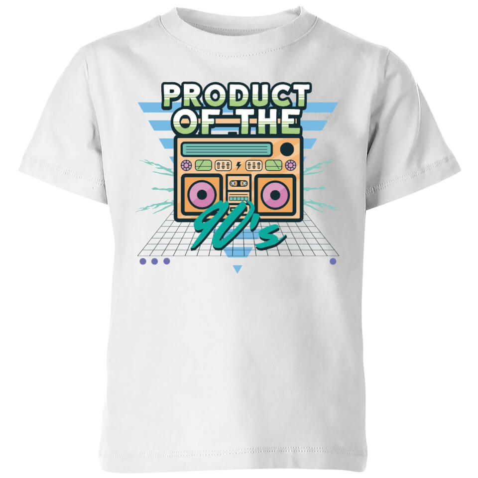 Product Of The 90's Boom Box Kids' T-Shirt - White