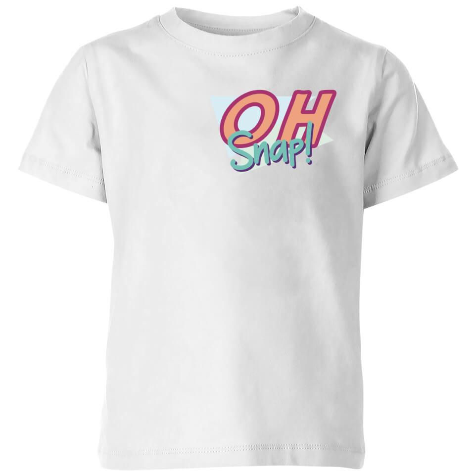 Oh Snap! Pocket Print Kids' T-Shirt - White