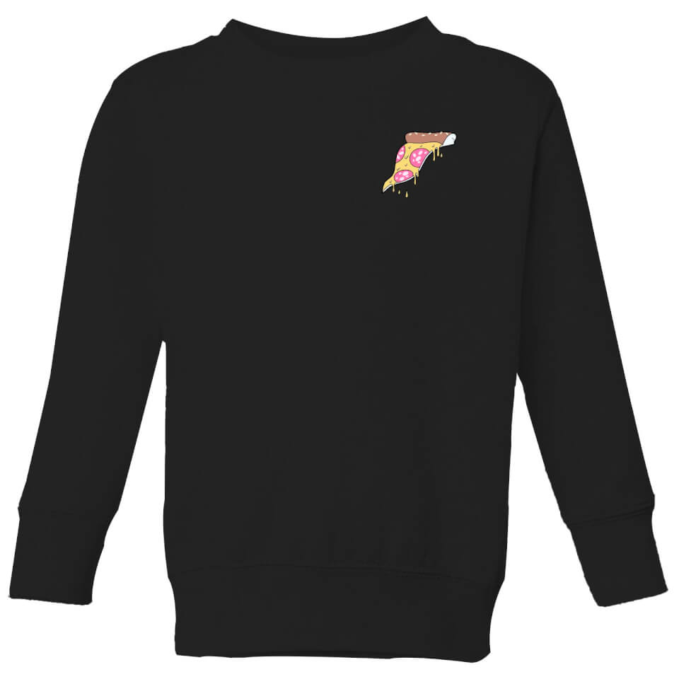 Small Dripping Pizza Kids' Sweatshirt - Black