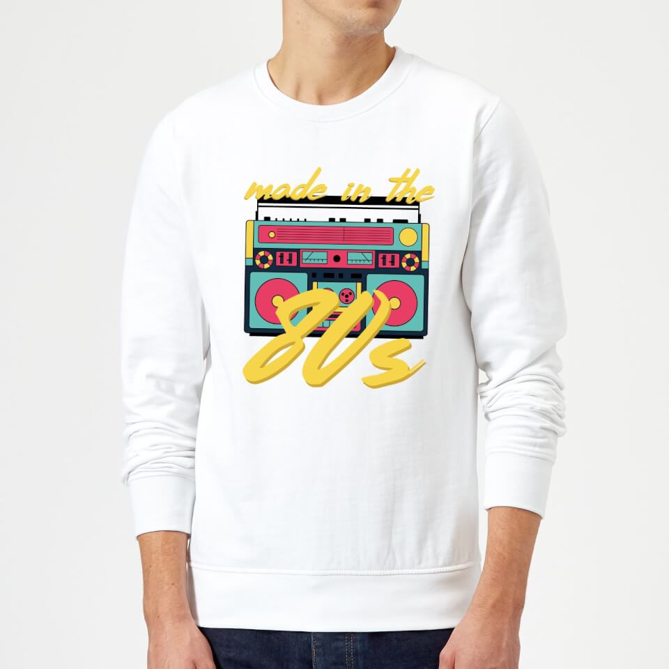 Made In The 80s Boombox Sweatshirt - White