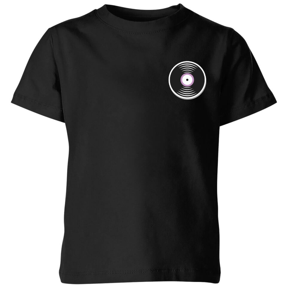 Small Vinyl Record Kids' T-Shirt - Black