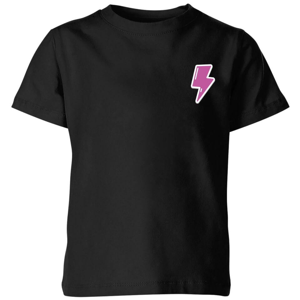 Small Lightning Bolt Kids' T-Shirt - Black