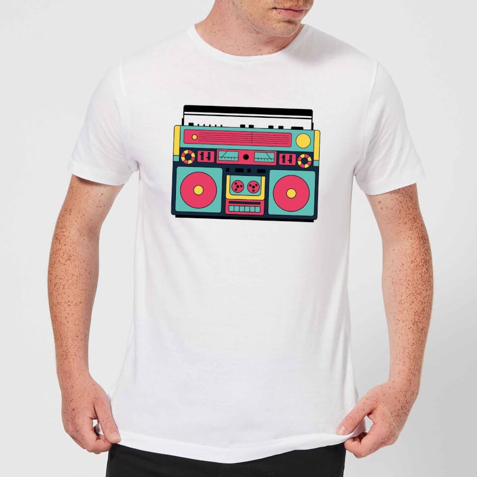 Colourful Boombox Men's T-Shirt - White