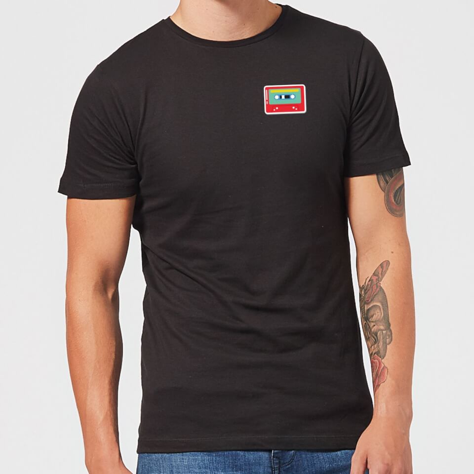 Small Cassette Tape Men's T-Shirt - Black