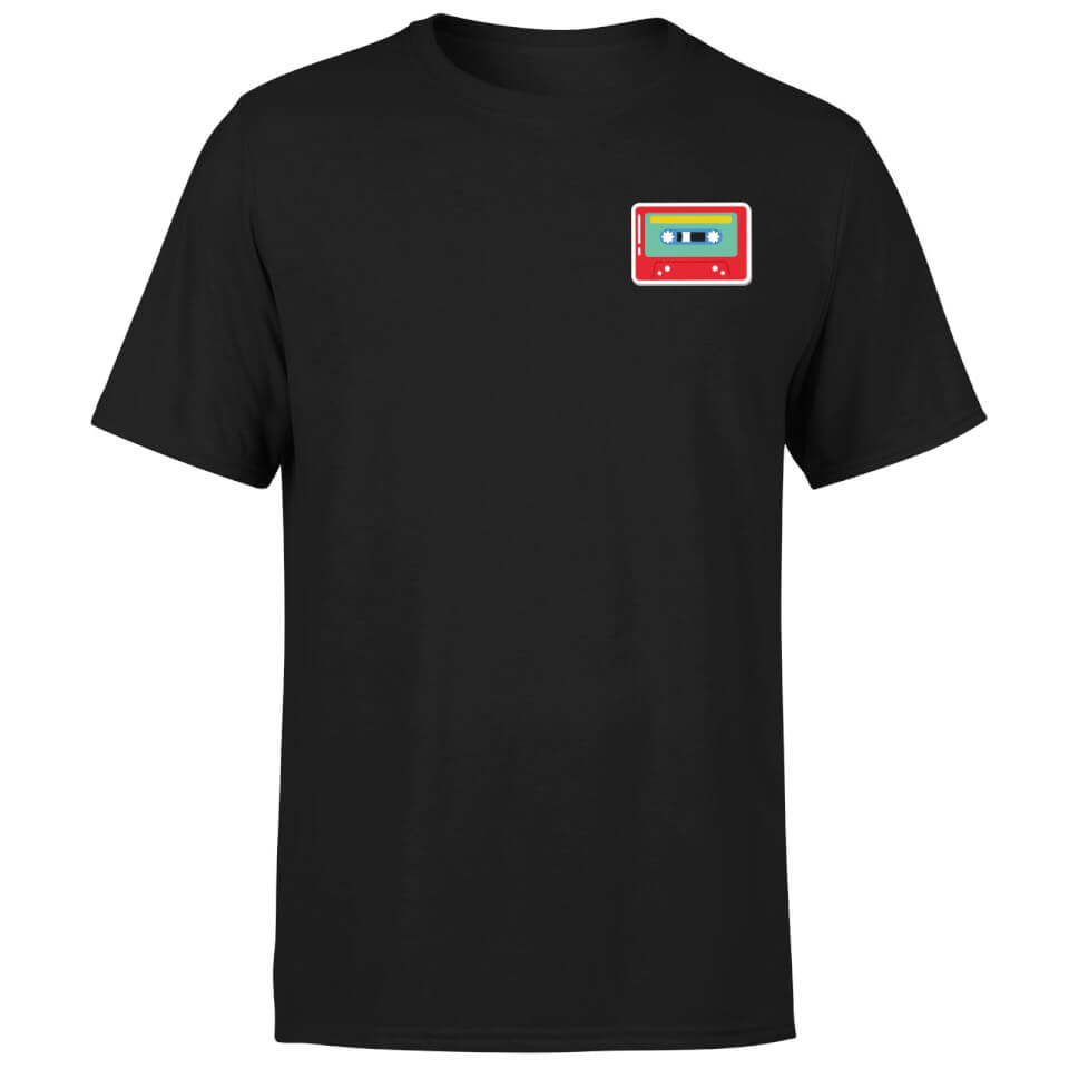 Small Cassette Tape Men's T-Shirt - Black 3