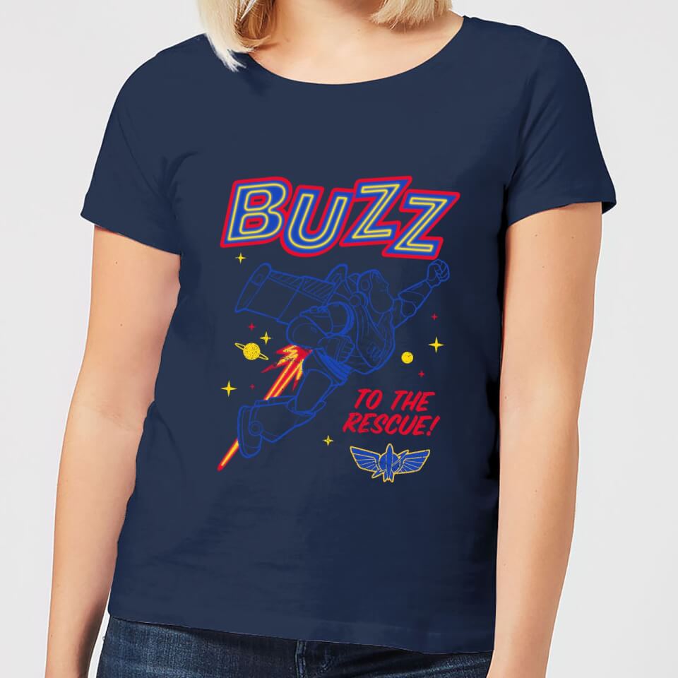 Toy Story 4 Buzz To The Rescue Women's T-Shirt - Navy