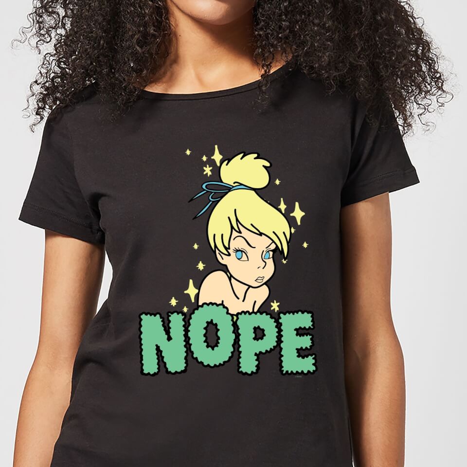 Disney Peter Pan Tinkerbell Nope Women's T-Shirt - Black