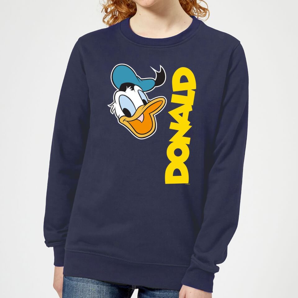 Disney Donald Duck Face Women's Sweatshirt - Navy
