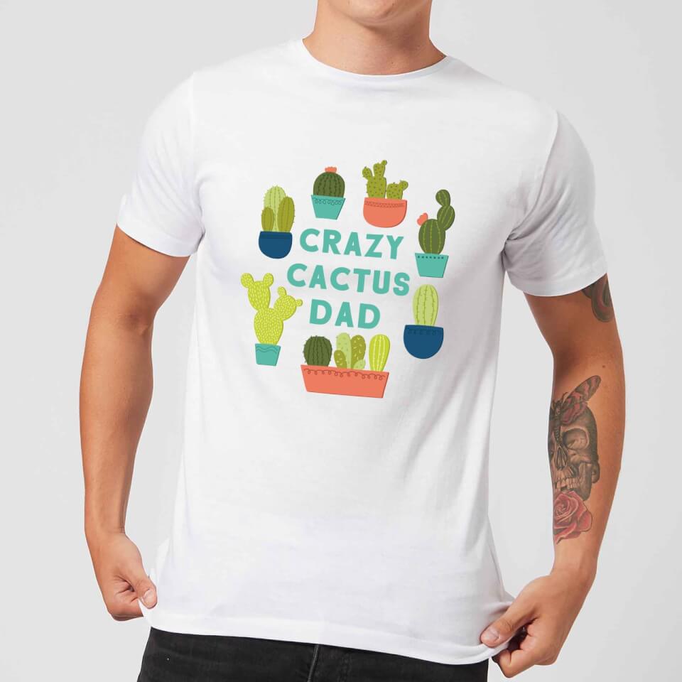Crazy Cactus Dad Men's T-Shirt - White