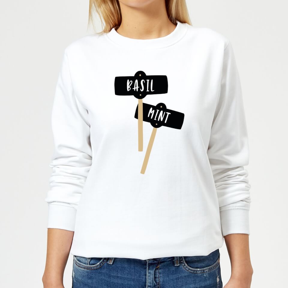 Basil And Mint Women's Sweatshirt - White
