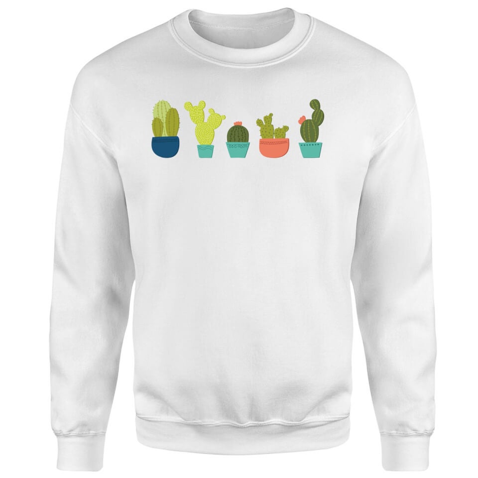 Cacti In A Row Sweatshirt - White 2