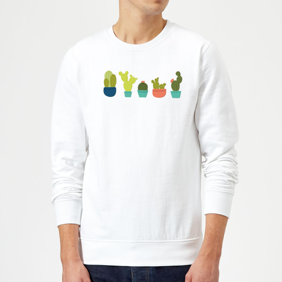 Cacti In A Row Sweatshirt - White