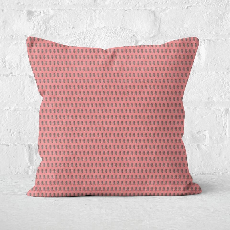Tall Pine Tree Pattern Square Cushion