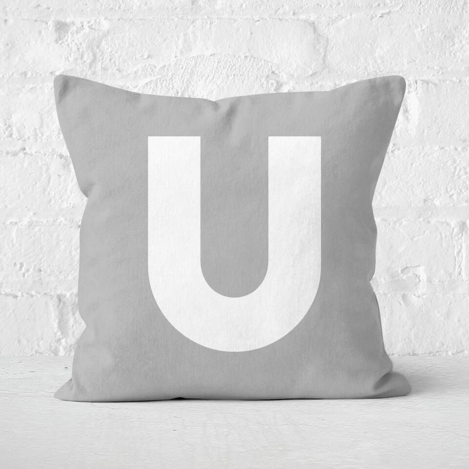 Letter U Square Cushion