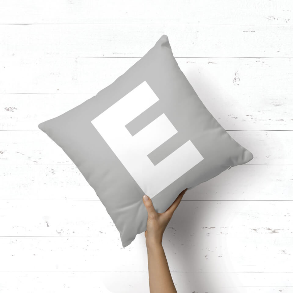 Letter E Square Cushion 1