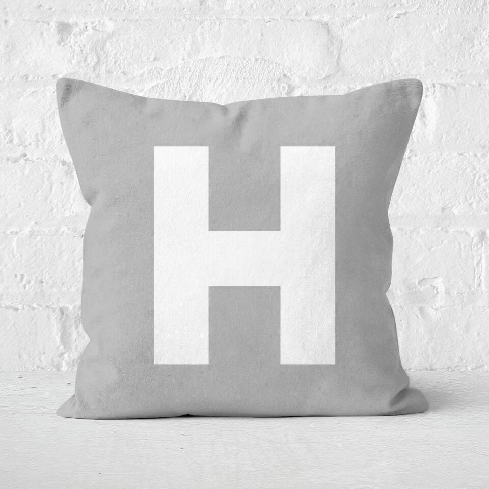 Letter H Square Cushion