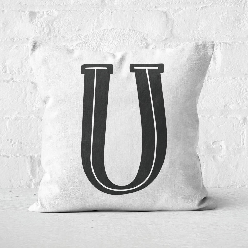 Handwritten U Square Cushion