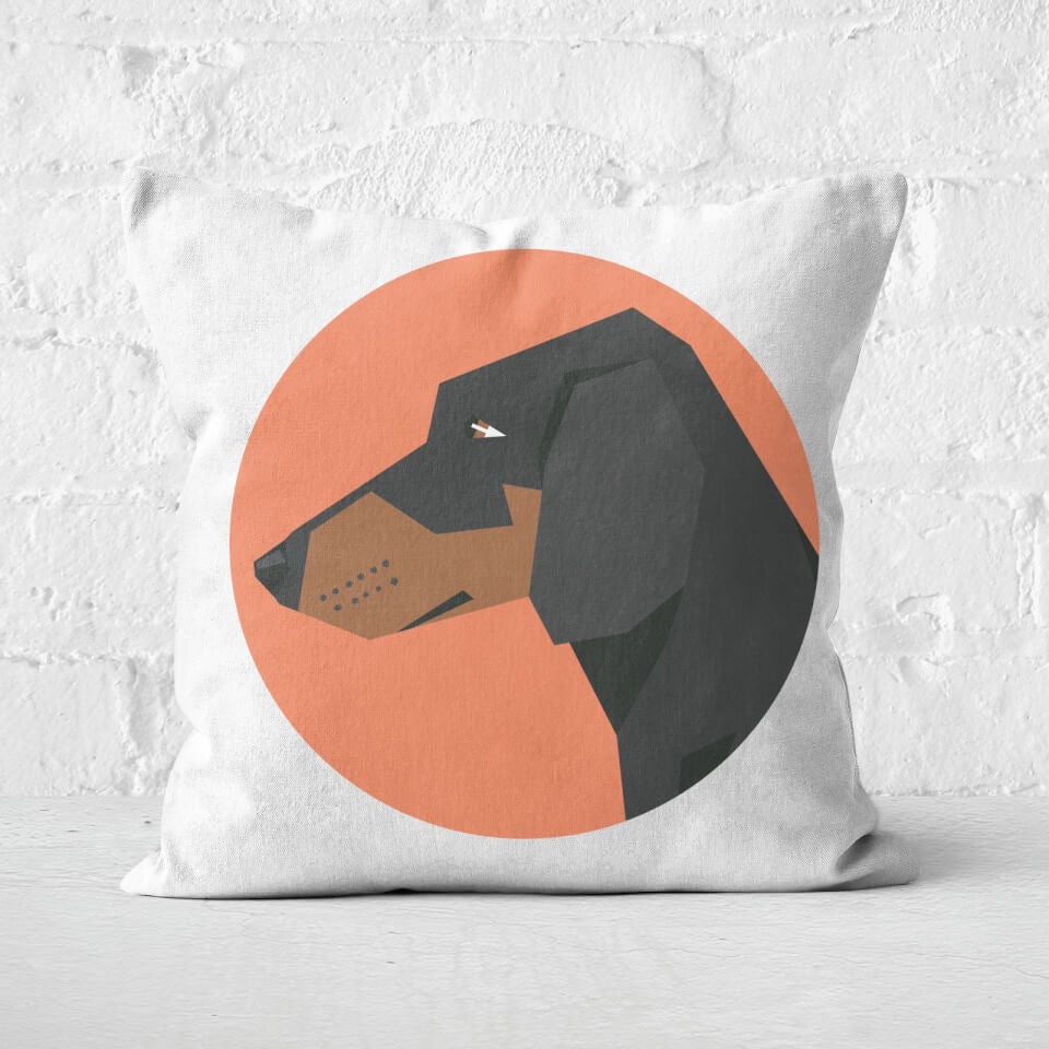 Sausage Dog Square Cushion