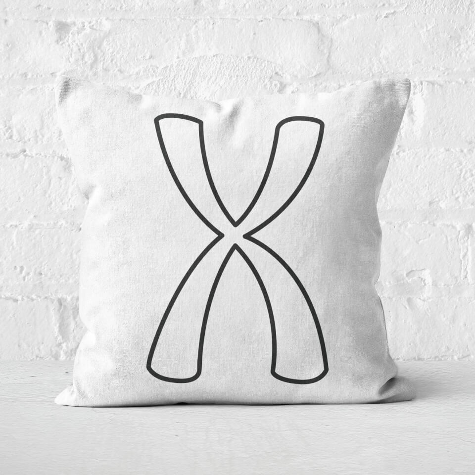 Handwritten X Square Cushion