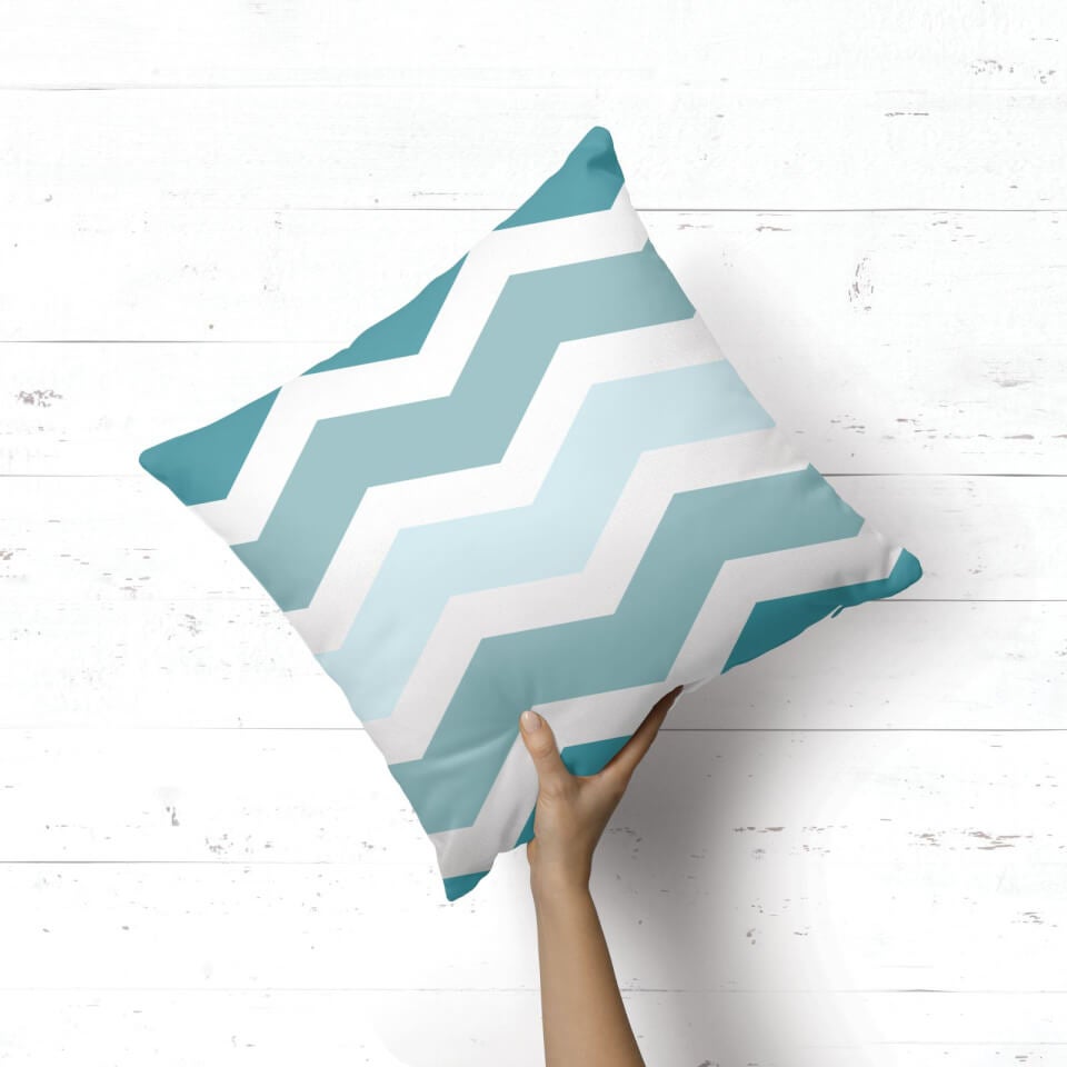 Zig Zags Square Cushion 1