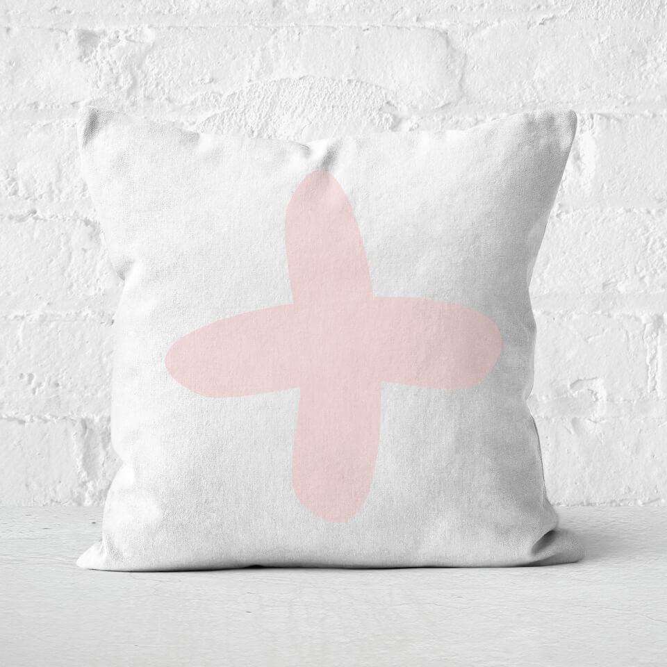 Light Pink Cross Square Cushion