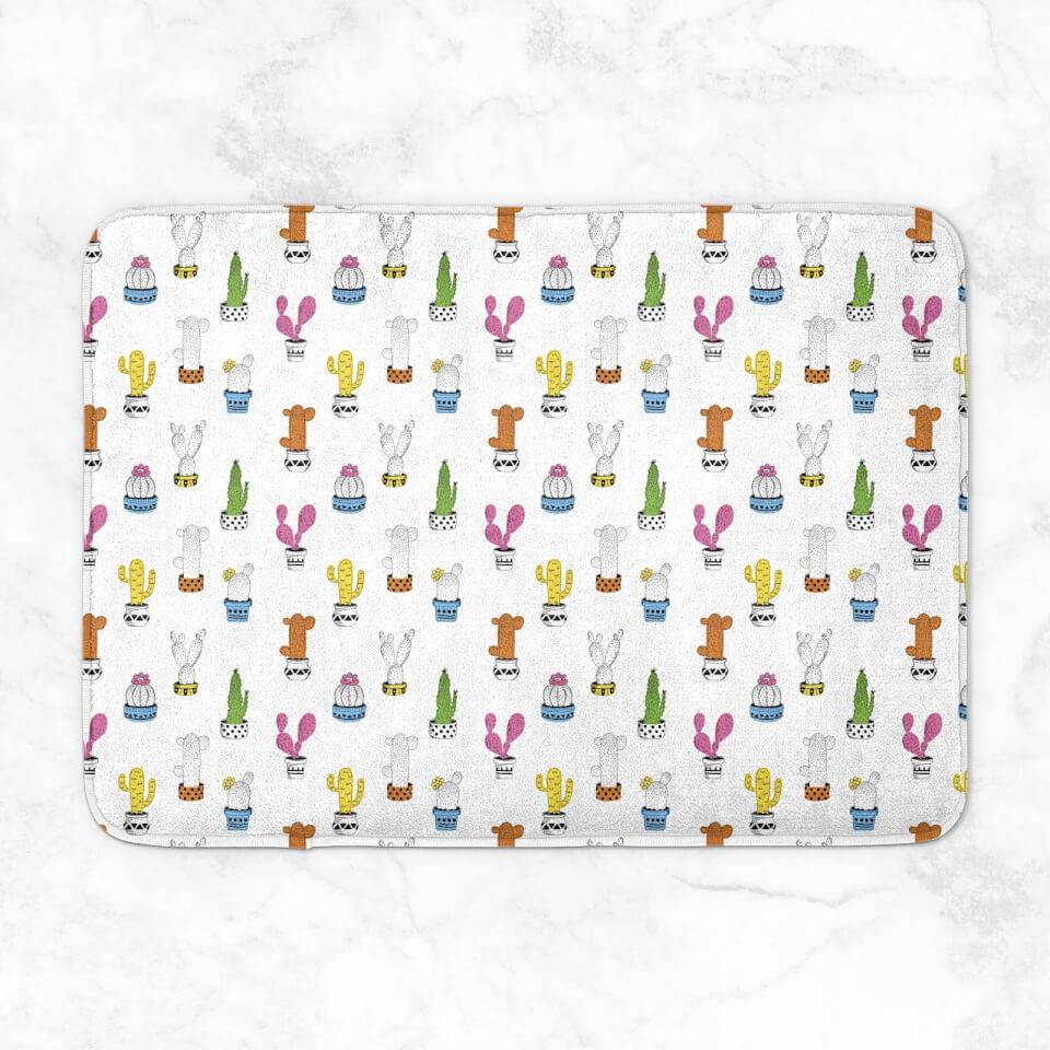 Multi Cactus Pattern Bath Mat