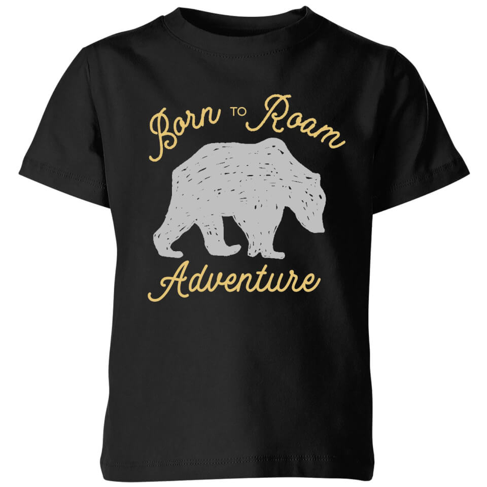 Adventure Born To Roam Kids' T-Shirt - Black