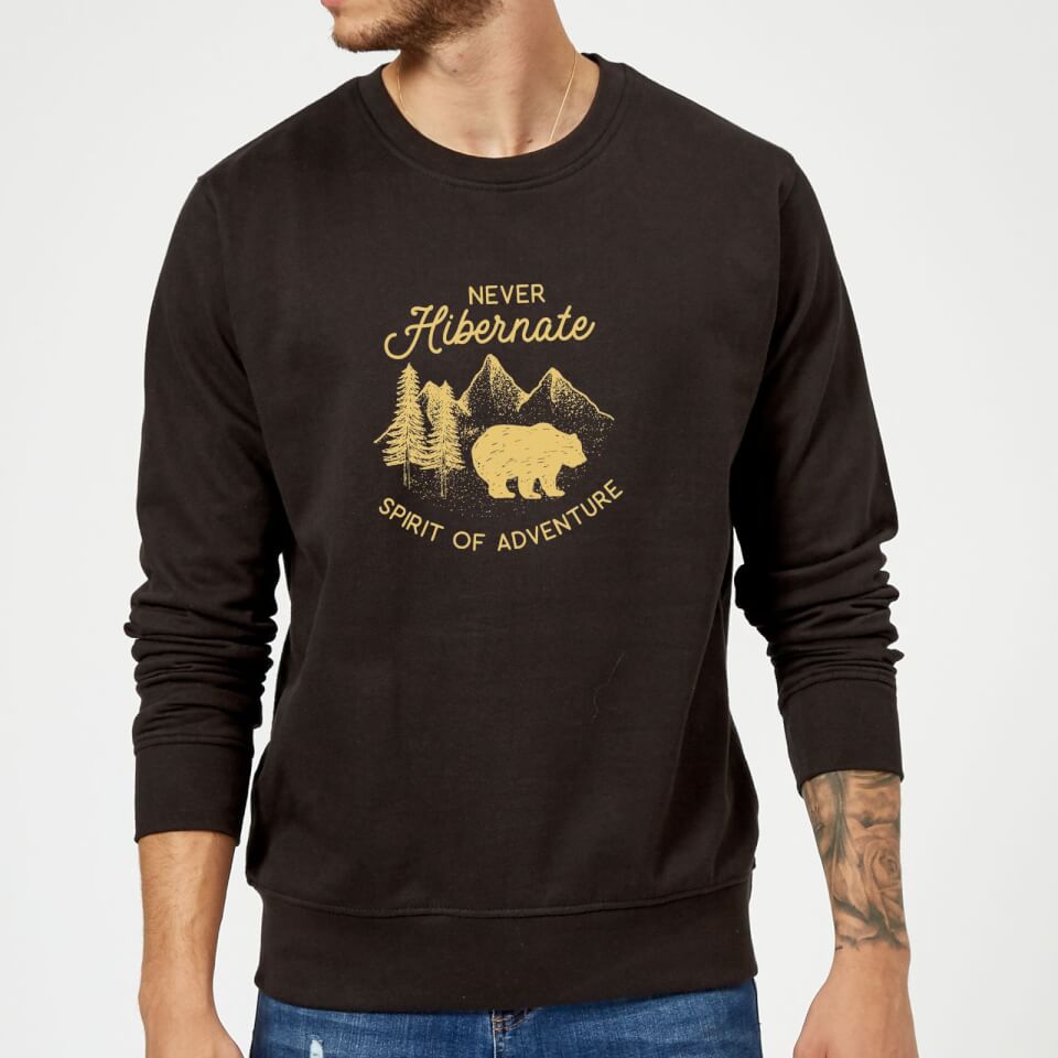 Never Hibernate Spirit Of Adventure Sweatshirt - Black