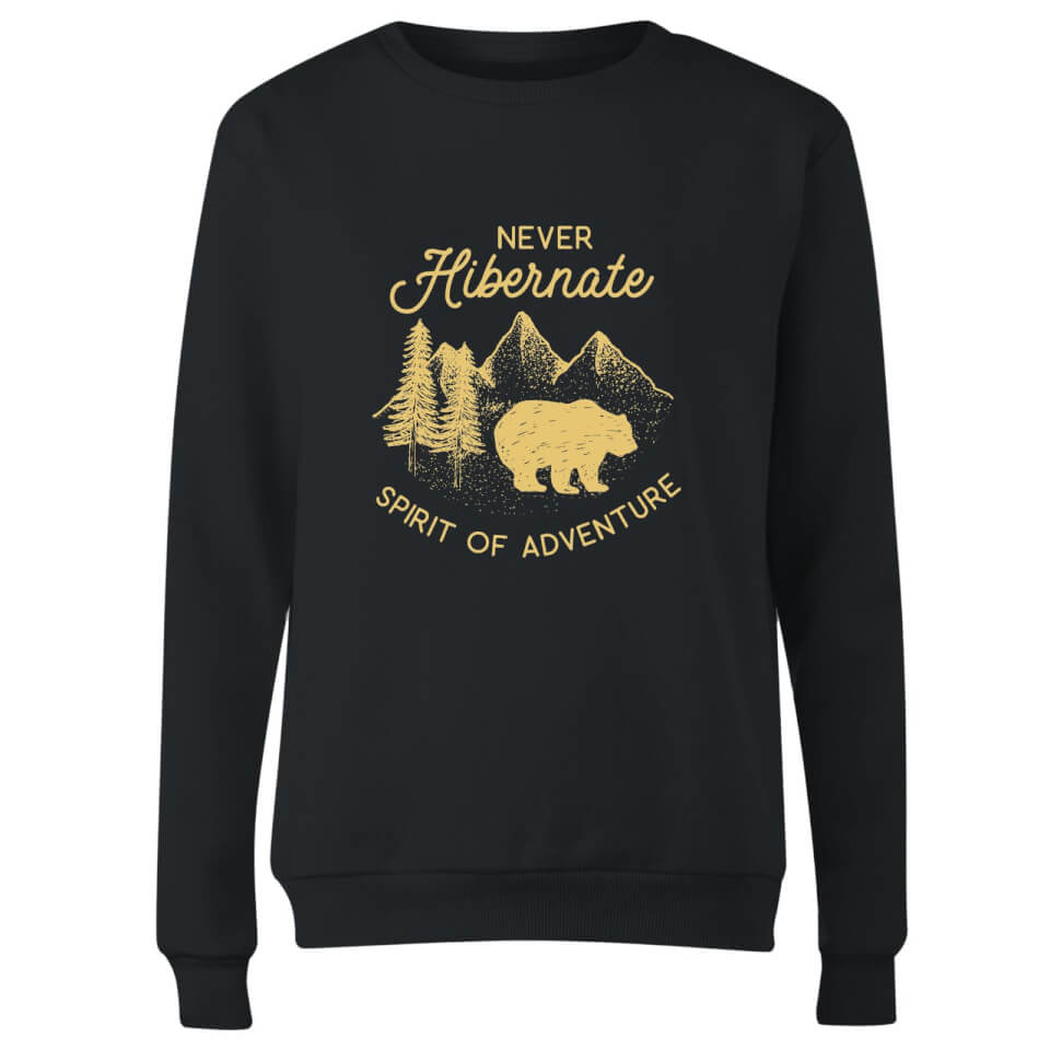Never Hibernate Spirit Of Adventure Women's Sweatshirt - Black 2