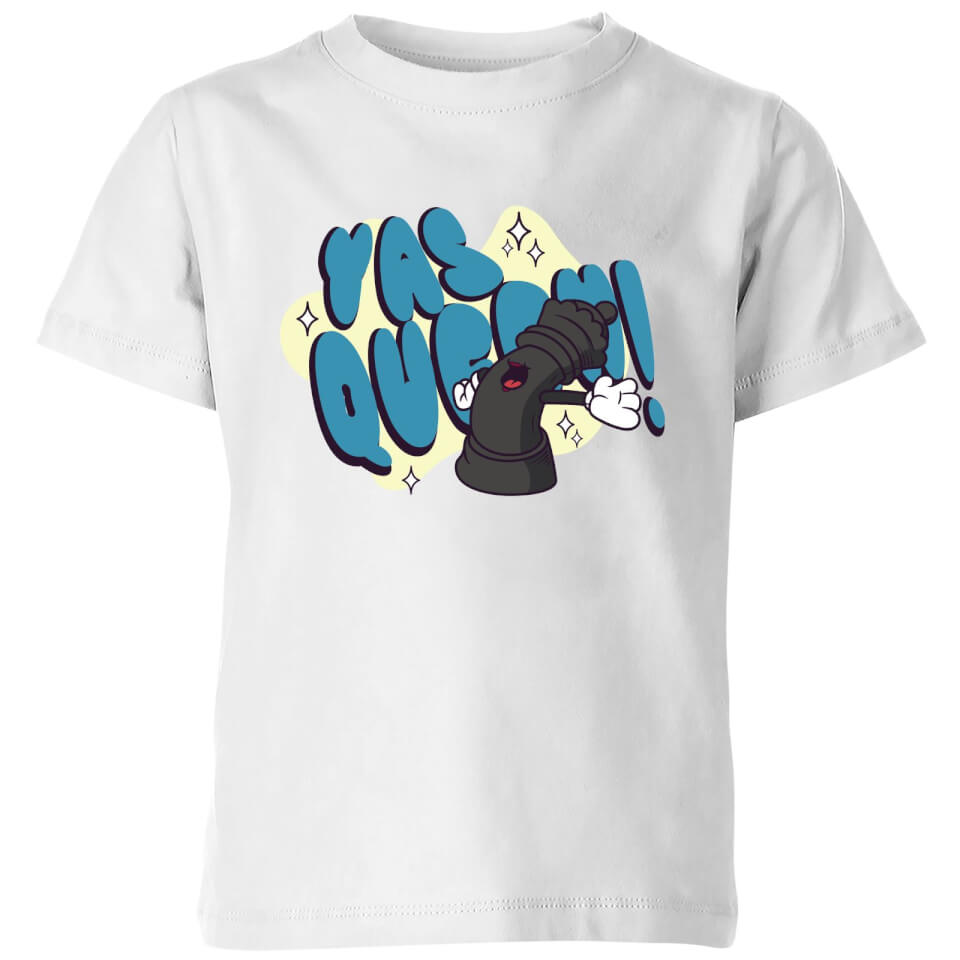 Yas Queen! Cartoon Kids' T-Shirt - White