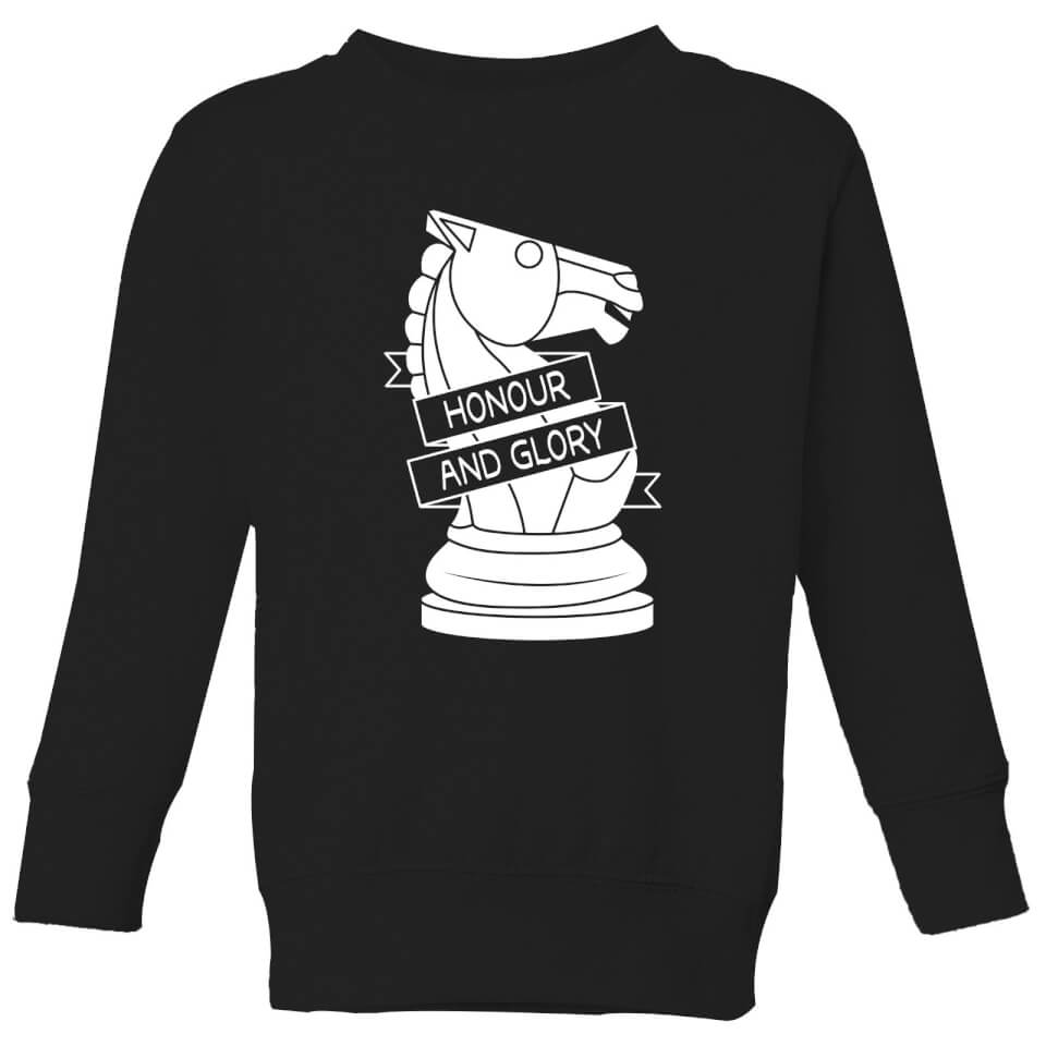 Knight Chess Piece Kids' Sweatshirt - Black